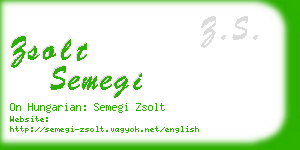 zsolt semegi business card